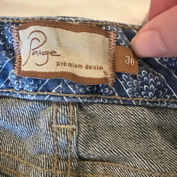 PAIGE Women's Straight Leg Jeans - Dark Blue - Picture 4 of 5
